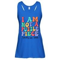 I Am Not A Puzzle Piece Actually Autistic Autism Awareness Ladies Essential Flowy Tank