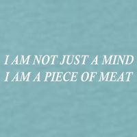 I Am Not Just A Mind I Am A Piece Of Meat Sueded Cloud Jersey T-Shirt