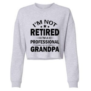 I Am Not Retired I'm A Professional Grandpa Gift For Grandpa Cropped Pullover Crew