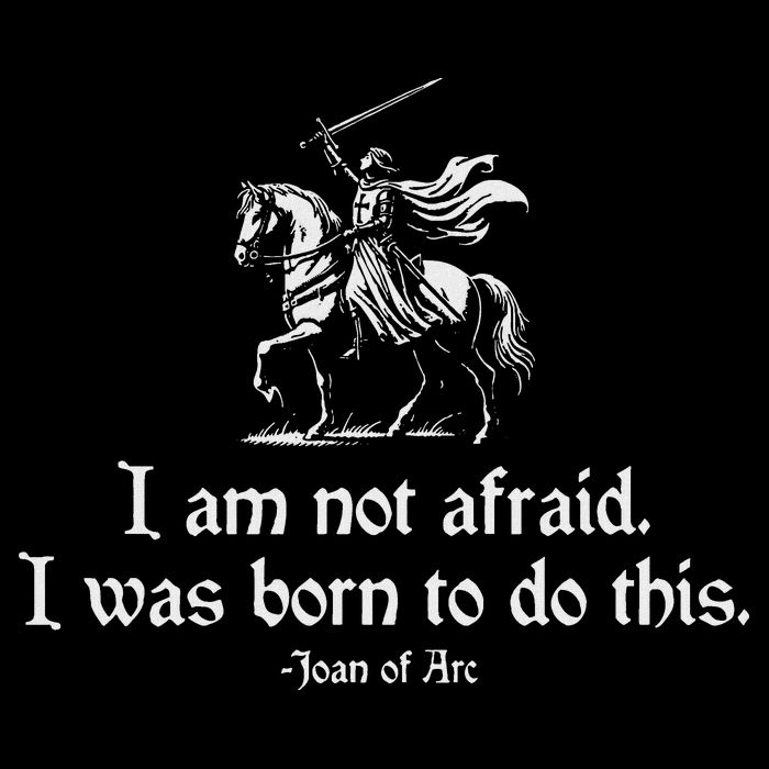 I Am Not Afraid. I Was Born To Do This. Joan Of Arc Quote Sustainable Bucket Hat