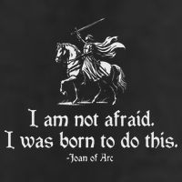 I Am Not Afraid. I Was Born To Do This. Joan Of Arc Quote Beanie