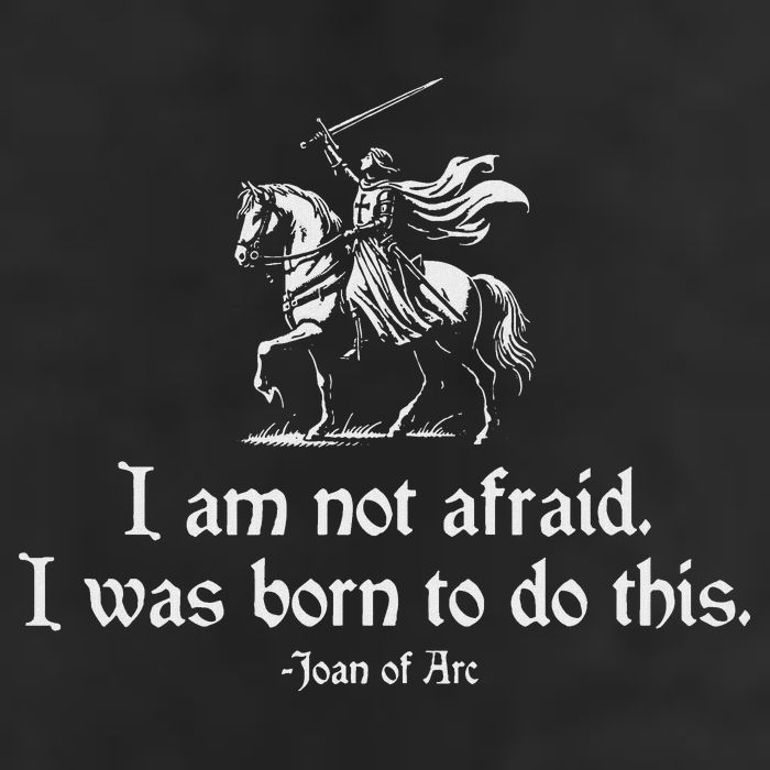 I Am Not Afraid. I Was Born To Do This. Joan Of Arc Quote 25L Jumbo Tote