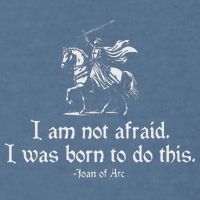 I Am Not Afraid. I Was Born To Do This. Joan Of Arc Quote Garment-Dyed Sweatshirt