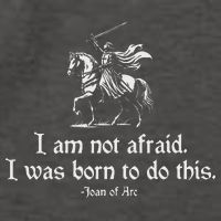 I Am Not Afraid. I Was Born To Do This. Joan Of Arc Quote Vector Backpack