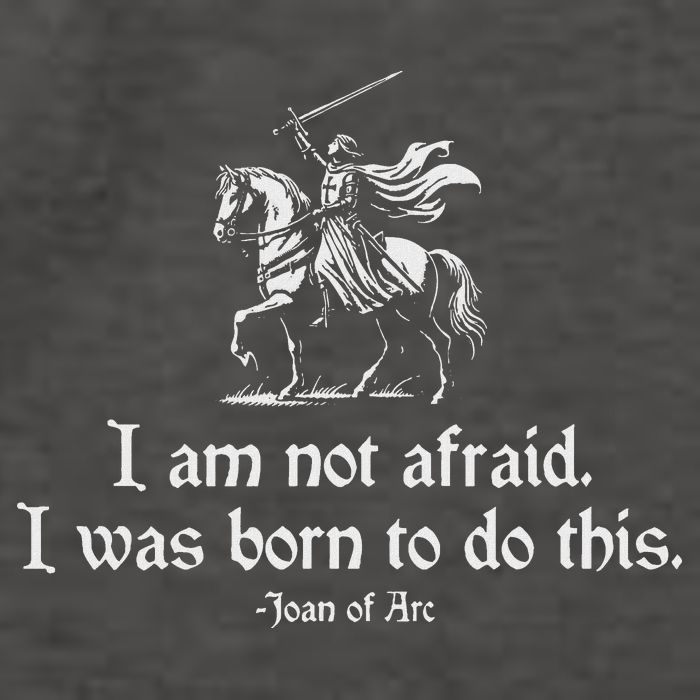 I Am Not Afraid. I Was Born To Do This. Joan Of Arc Quote Vector Backpack