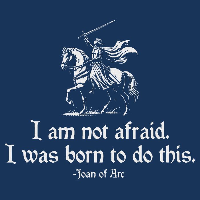 I Am Not Afraid. I Was Born To Do This. Joan Of Arc Quote Infant Baby Jersey Bodysuit