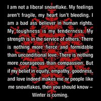 I Am Not A Liberal Snowflake Formidable Love Quote Drawstring Bag