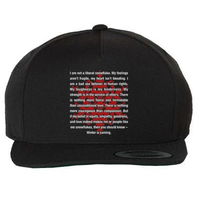 I Am Not A Liberal Snowflake Formidable Love Quote Wool Snapback Cap