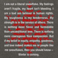 I Am Not A Liberal Snowflake Formidable Love Quote Cotton Canvas Backpack