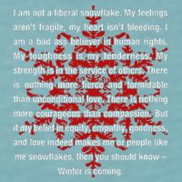 I Am Not A Liberal Snowflake Formidable Love Quote Sueded Cloud Jersey T-Shirt