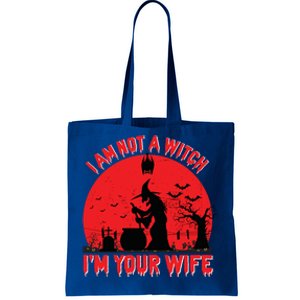 I Am Not Witch I M Your Wife Happy Halloween Gift Tote Bag