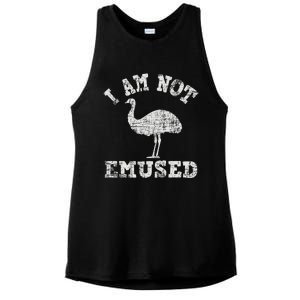 I Am Not Emused Safari Animal Lover Zookeeper Emu Lover Ladies PosiCharge Tri-Blend Wicking Tank