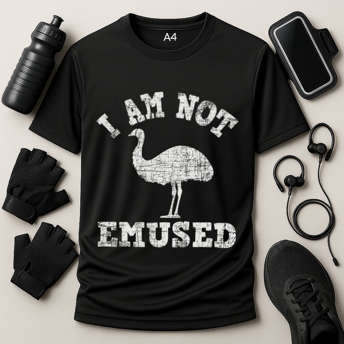 I Am Not Emused Safari Animal Lover Zookeeper Emu Lover Cooling Performance Crew T-Shirt