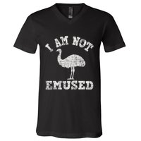 I Am Not Emused Safari Animal Lover Zookeeper Emu Lover V-Neck T-Shirt