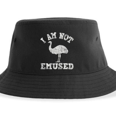 I Am Not Emused Safari Animal Lover Zookeeper Emu Lover Sustainable Bucket Hat