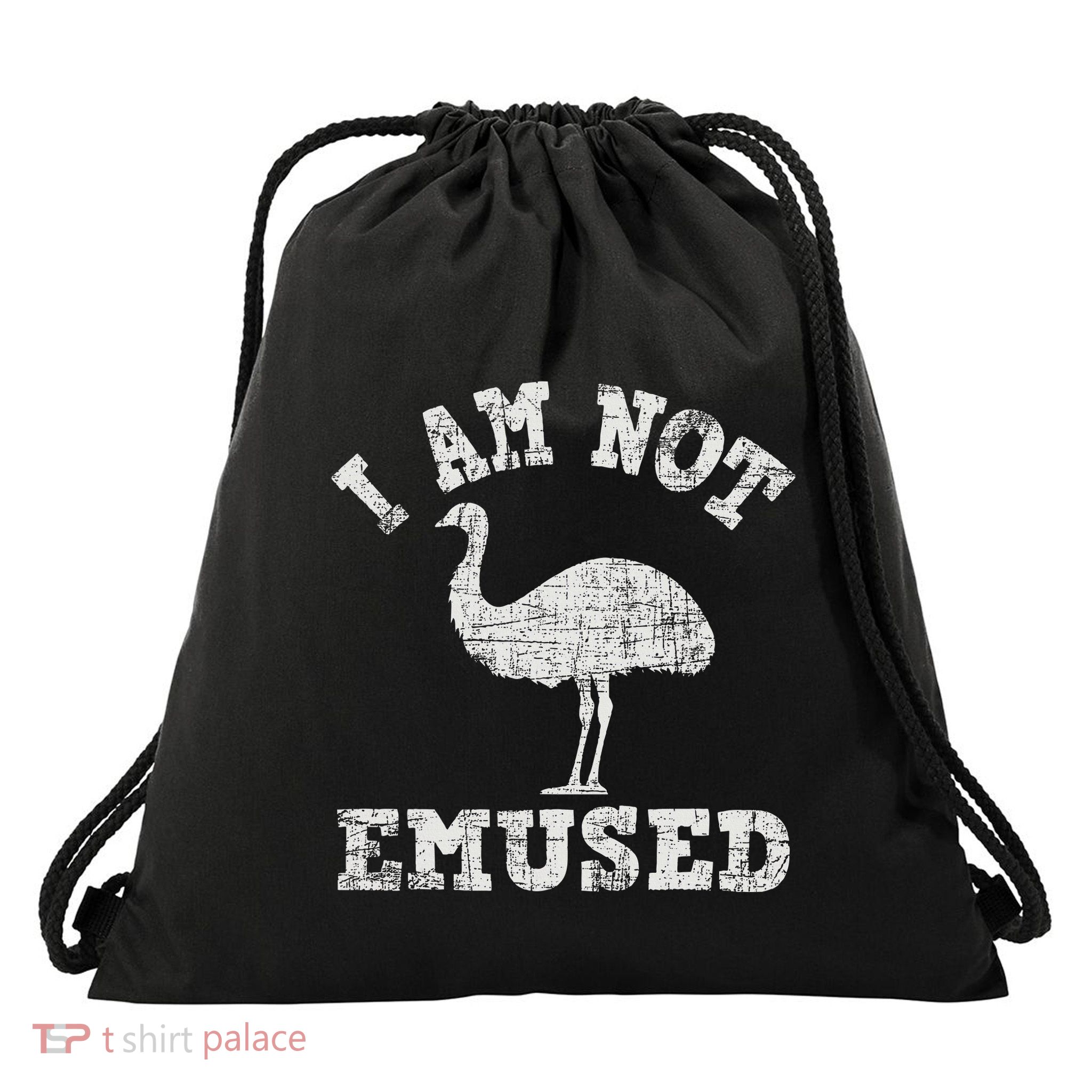 I Am Not Emused Safari Animal Lover Zookeeper Emu Lover Drawstring Bag