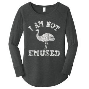 I Am Not Emused Safari Animal Lover Zookeeper Emu Lover Women's Perfect Tri Tunic Long Sleeve Shirt