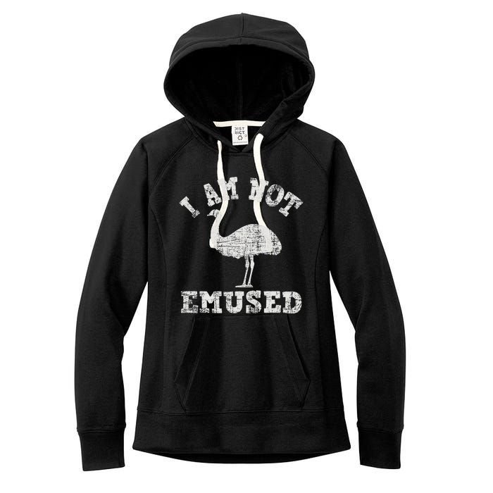 I Am Not Emused Safari Animal Lover Zookeeper Emu Lover Women's Fleece Hoodie