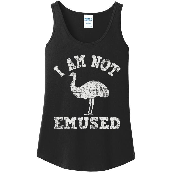 I Am Not Emused Safari Animal Lover Zookeeper Emu Lover Ladies Essential Tank