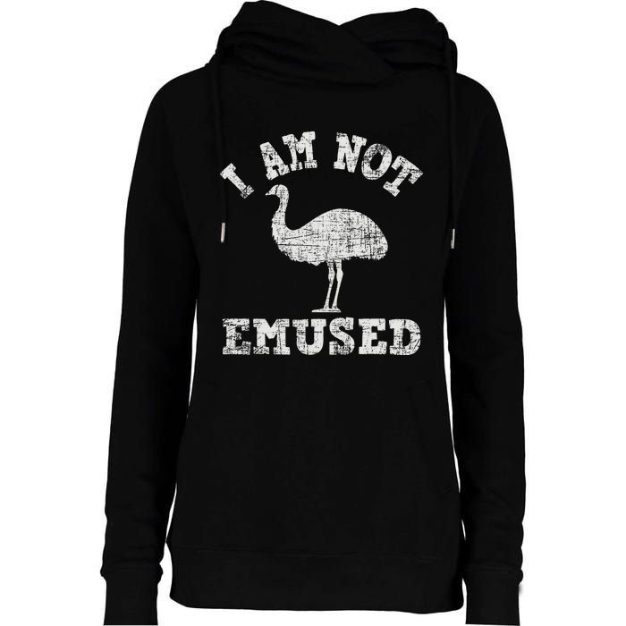 I Am Not Emused Safari Animal Lover Zookeeper Emu Lover Womens Funnel Neck Pullover Hood