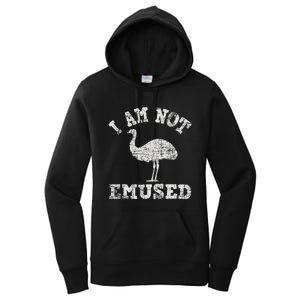 I Am Not Emused Safari Animal Lover Zookeeper Emu Lover Women's Pullover Hoodie