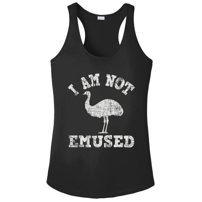 I Am Not Emused Safari Animal Lover Zookeeper Emu Lover Ladies PosiCharge Competitor Racerback Tank