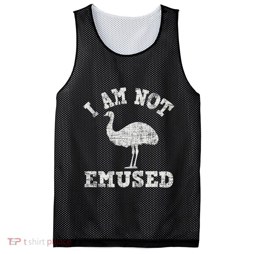 I Am Not Emused Safari Animal Lover Zookeeper Emu Lover Mesh Reversible Basketball Jersey Tank