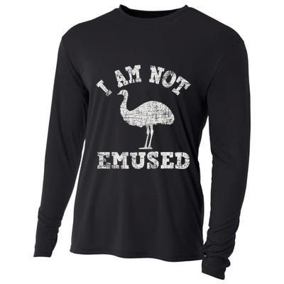 I Am Not Emused Safari Animal Lover Zookeeper Emu Lover Cooling Performance Long Sleeve Crew