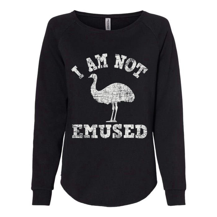 I Am Not Emused Safari Animal Lover Zookeeper Emu Lover Womens California Wash Sweatshirt