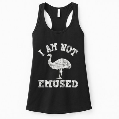 I Am Not Emused Safari Animal Lover Zookeeper Emu Lover Womens Tank Top