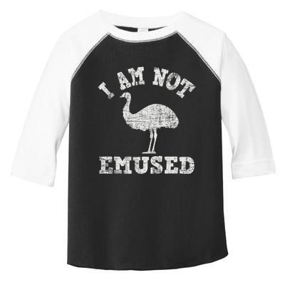 I Am Not Emused Safari Animal Lover Zookeeper Emu Lover Toddler Fine Jersey T-Shirt