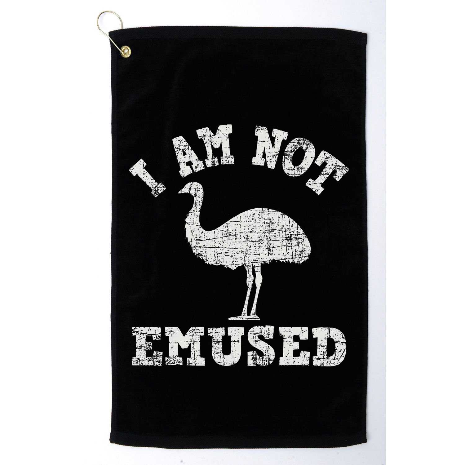 I Am Not Emused Safari Animal Lover Zookeeper Emu Lover Golf Towel