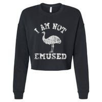 I Am Not Emused Safari Animal Lover Zookeeper Emu Lover Cropped Pullover Crew