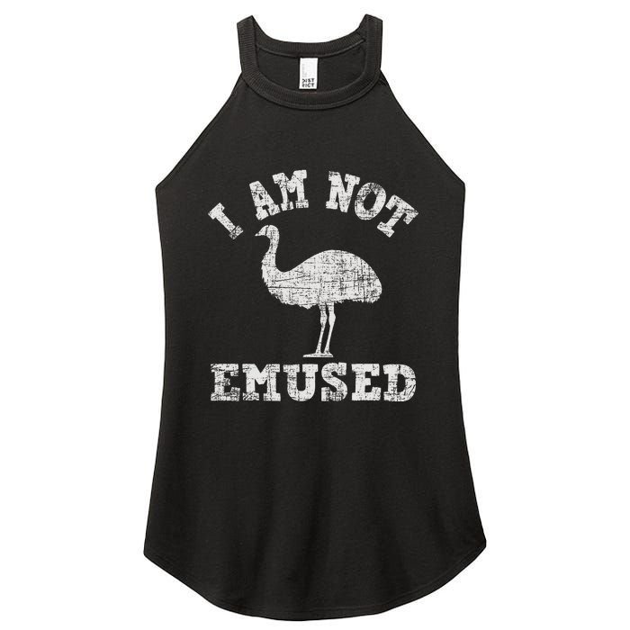 I Am Not Emused Safari Animal Lover Zookeeper Emu Lover Women's Perfect Tri Rocker Tank