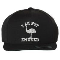 I Am Not Emused Safari Animal Lover Zookeeper Emu Lover Wool Snapback Cap