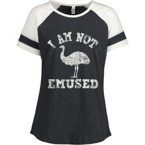 I Am Not Emused Safari Animal Lover Zookeeper Emu Lover Enza Ladies Jersey Colorblock Tee