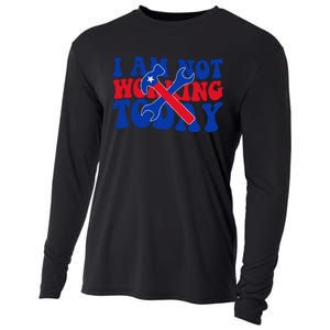 I Am Not Working Today Labor Day Gift Cooling Performance Long Sleeve Crew