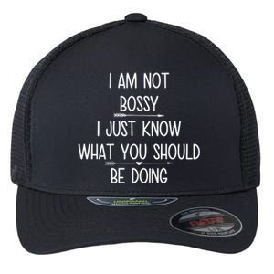 I Am Not Bossy Funny Flexfit Unipanel Trucker Cap