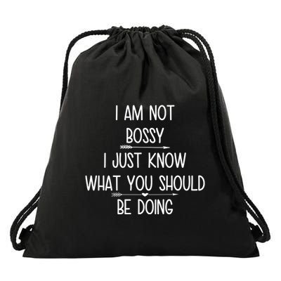 I Am Not Bossy Funny Drawstring Bag