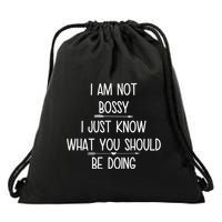 I Am Not Bossy Funny Drawstring Bag