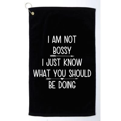 I Am Not Bossy Funny Golf Towel