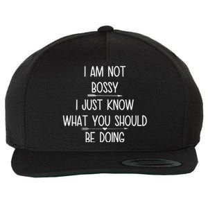 I Am Not Bossy Funny Wool Snapback Cap