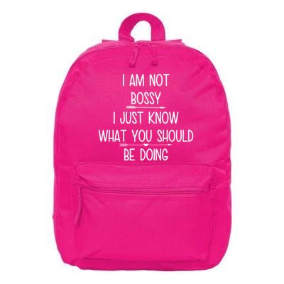 I Am Not Bossy Funny 16 in Basic Backpack