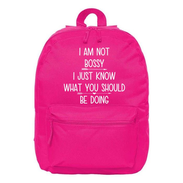 I Am Not Bossy Funny 16 in Basic Backpack