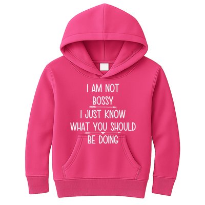I Am Not Bossy Funny Kids Hoodie