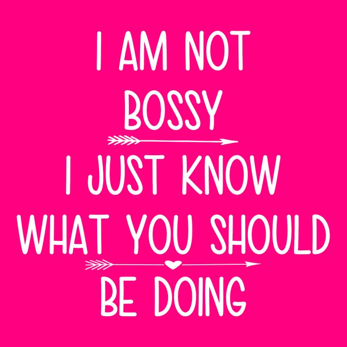 I Am Not Bossy Funny Zip Tote Bag