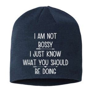 I Am Not Bossy Funny Sustainable Beanie