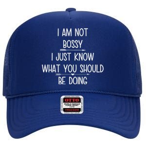 I Am Not Bossy Funny High Crown Mesh Back Trucker Hat