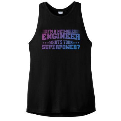 Im A Network Engineer Whats Your Superpower Engineer Meaningful Gift Ladies PosiCharge Tri-Blend Wicking Tank