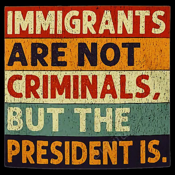 Immigrants Are Not Criminals But The President Is Funnyy T-Shirt